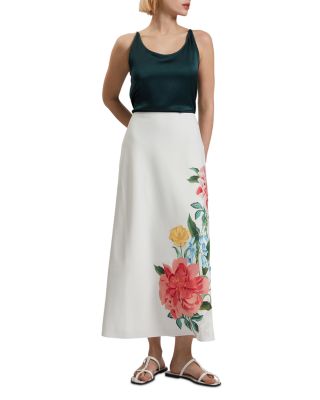 Casla Floral Column Maxi Skirt