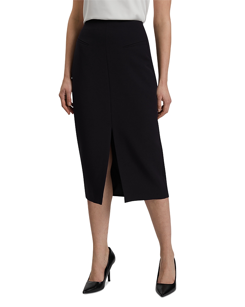 Ted Baker Manabus Tailored Midi Skirt With Front Split In Blue
