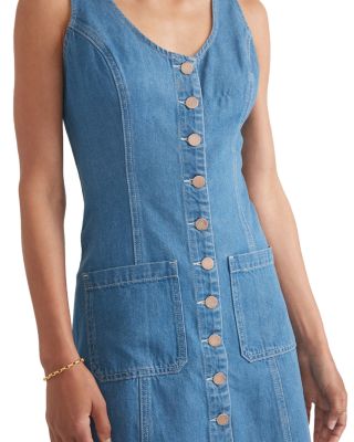 marine layer denim dress Denim Midi Dress