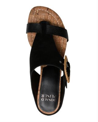 Women's Slip On Buckled Wedge Sandals