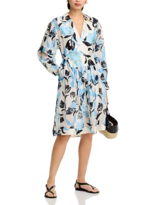 Joyful Tulip Long Sleeve Shirt Dress