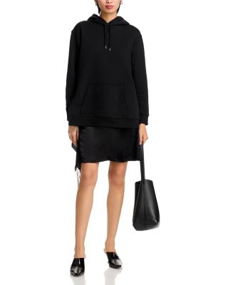 Hoodie Combo Dress with Mini Slip Skirt