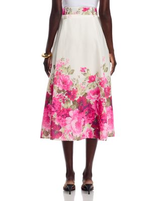 Floral Button Down Skirt