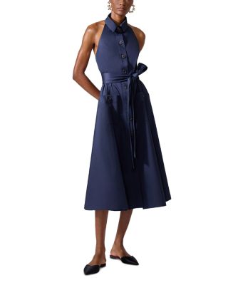 Carolina Herrera - Collared Halter Midi Dress