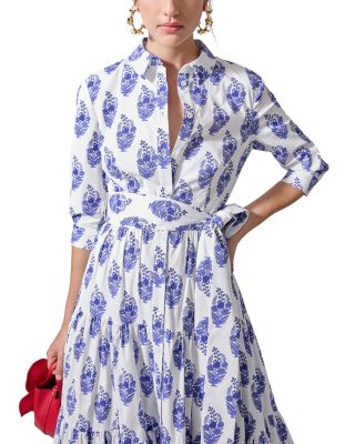 Tiered Midi Shirt Dress