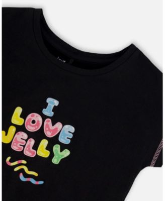 Girls' Organic Cotton Tee with Print and Knot - Little Kid