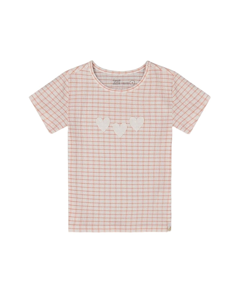 Deux Par Deux Girls' Crinkle Top - Little Kid In Light Old Pink