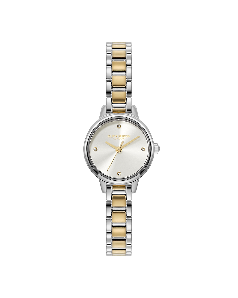 Olivia Burton Women's Mini Classic Two-tone Stainless Steel Bracelet Watch, 23mm In White/two Tone