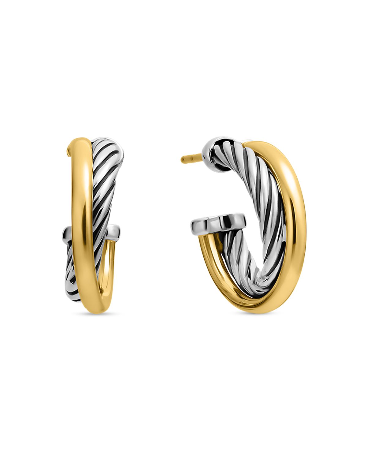 David Yurman Crossover Hoop Earrings