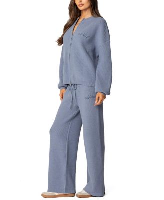 Kris Ribbed Knit Zip Up Sweater