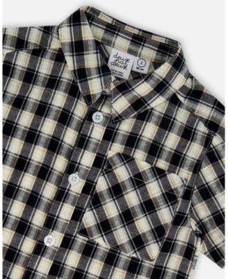 Boys' Short Sleeve Button Down Shirt - Little Kid