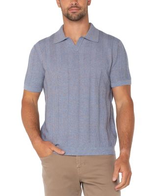 Short Sleeve Johnny Collar Sweater Knit Polo