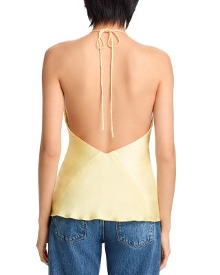 Plunge V Slim Fit Cami Halter Top 