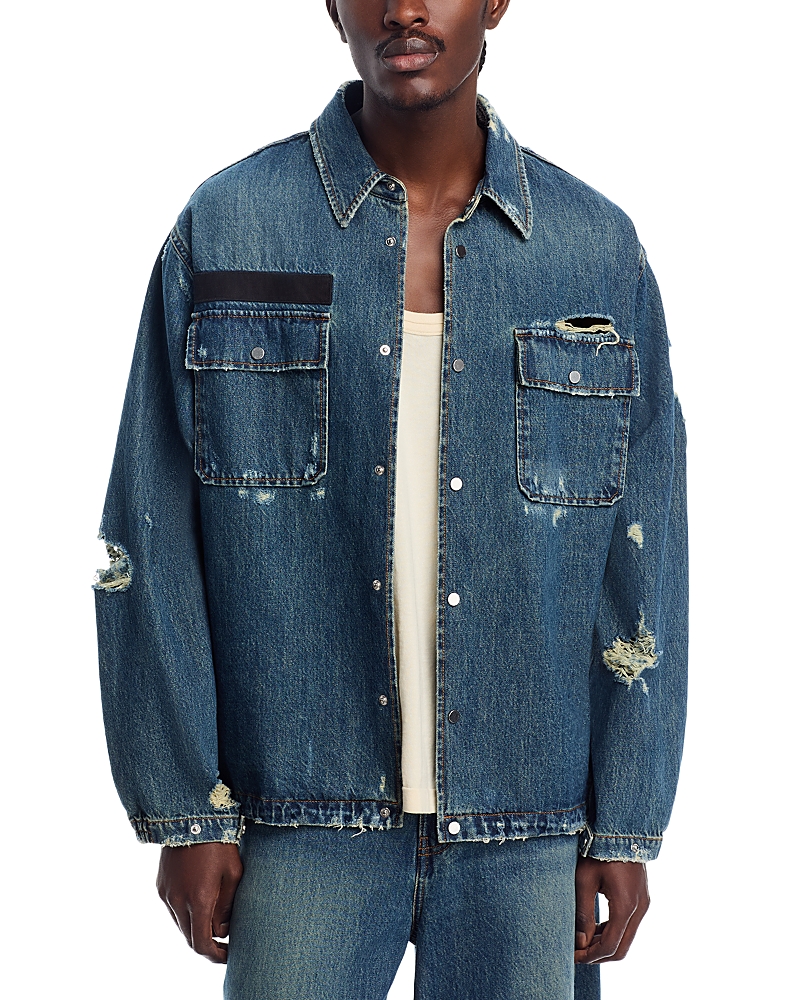 Helmut Lang Distressed Denim Uniform Shirt
