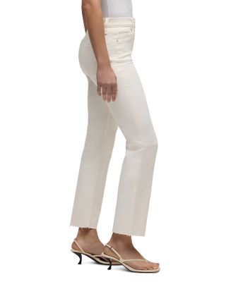 Remi High Rise Straight Ankle Jeans in Ecru
