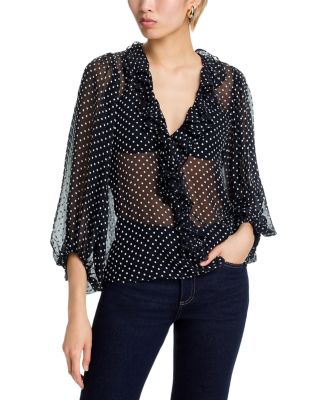 Alice and Olivia - Betsie Polka Dot Print Top
