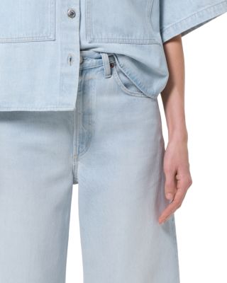 Low Curve Fray Mid Rise Jeans in Flourish