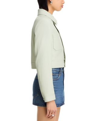 The Button Front Leather Jacket