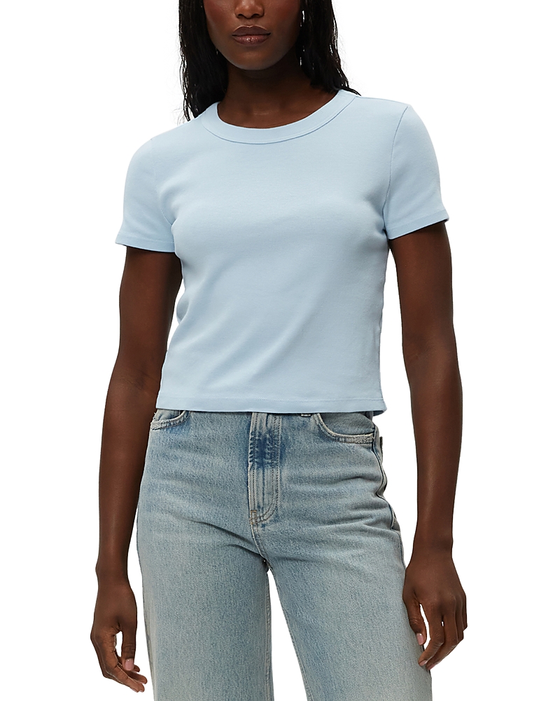 Shop Michael Stars Mimi Cropped Tee In Fountain