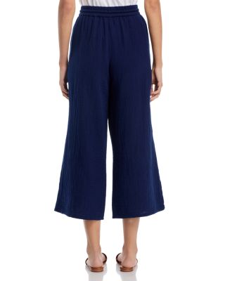 Gauze High Rise Wide Leg Pants