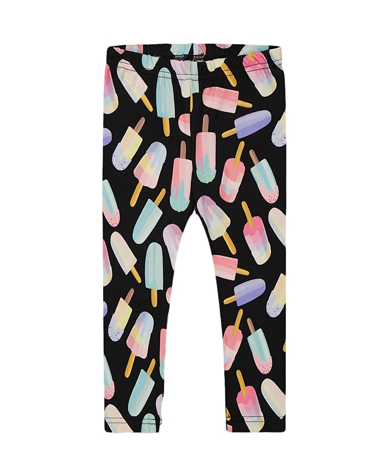 Deux Par Deux Girls' Printed Capri Leggings Ice Lollipops - Little Kid In Multicolored
