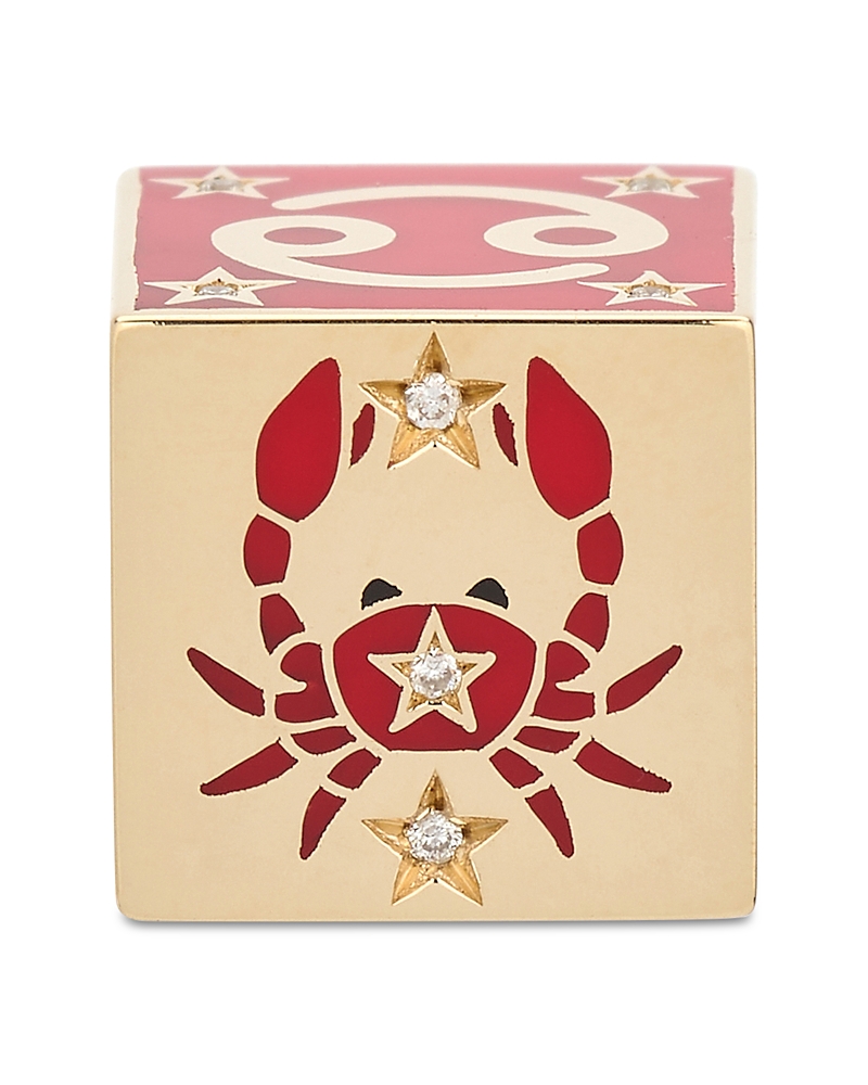 Adina Reyter 9K Cancer Zodiac Diamond & Ceramic Block Big Bead