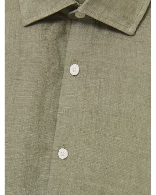 Holiday Slim Fit Short Sleeve Linen Shirt