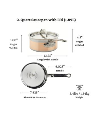 CopperBond&reg; 2-Quart Induction Copper Saucepan with Lid