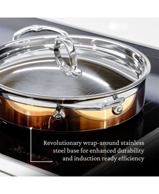 CopperBond&reg; 3.5-Quart Induction Copper Sauteuse Braiser with Lid