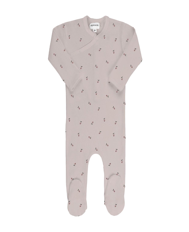 Ely's & Co. Unisex Cotton Ribbed Zipper Footie - Baby In Plum/purple