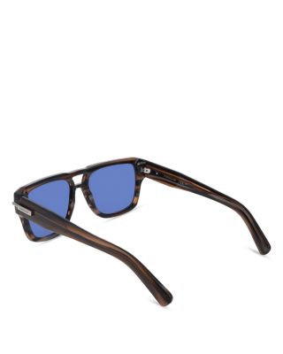 Double Bridge Square Sunglasses, 56mm