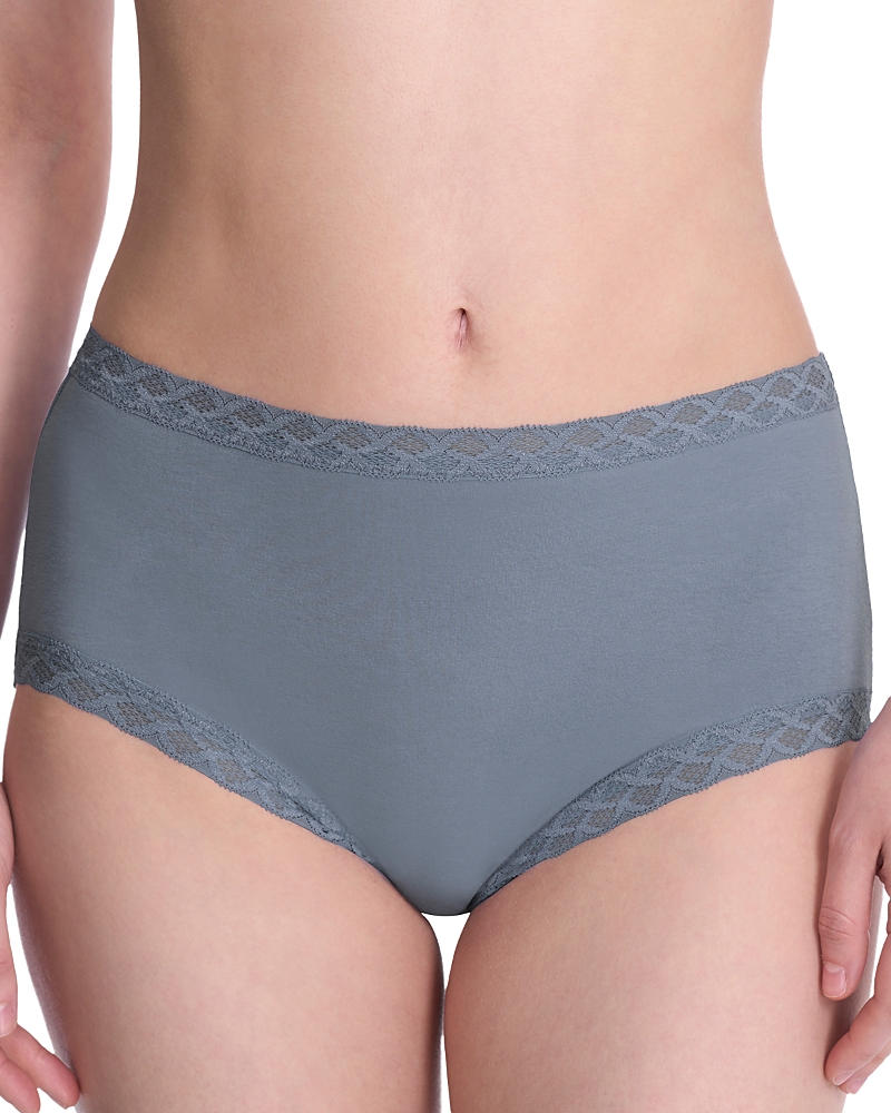 Natori Bliss Lace-trim High Rise Cotton Brief 755058