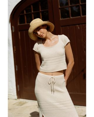 Nellis Cotton Collage Crocheted Top