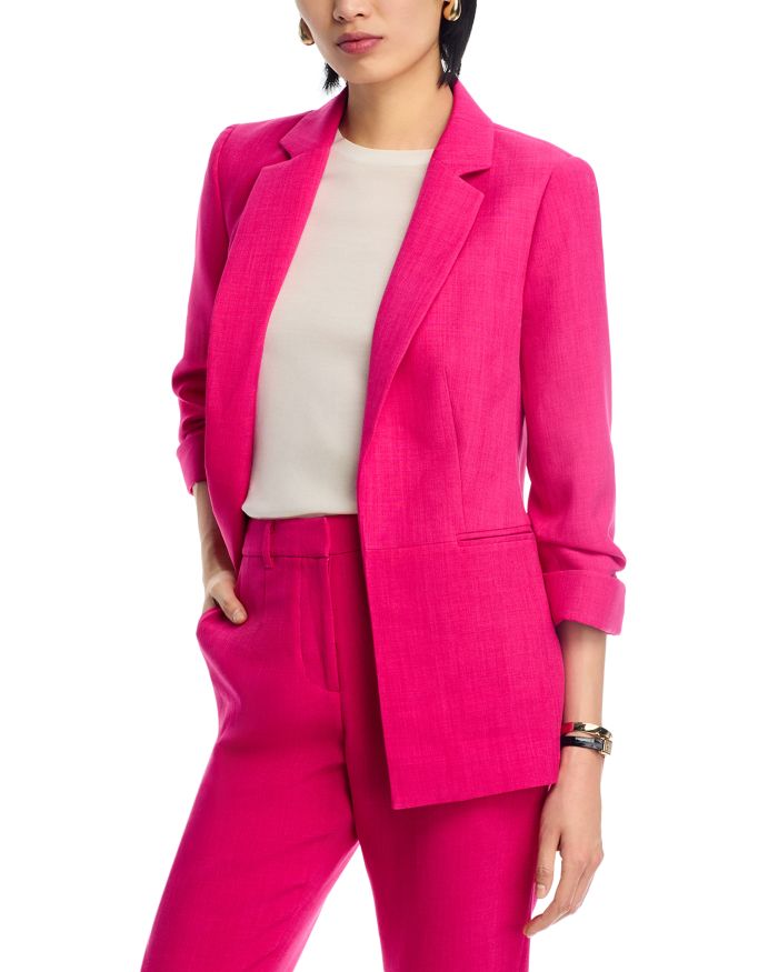 Ruched Sleeve Blazer