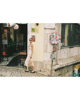 Elyria Oona Yellow Satin Maxi Dress