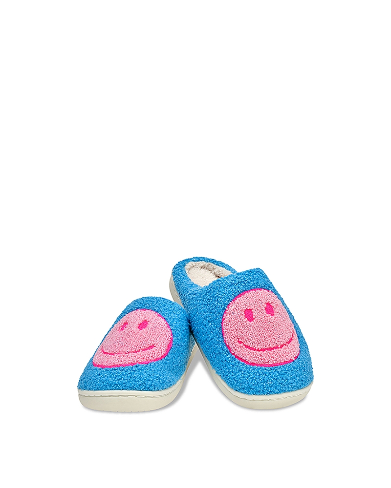 Iscream Girls' Pink & Blue Happy Slippers - Little Kid, Big Kid In Multi