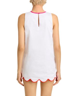 Alexis Poplin Scallop Hem Dress