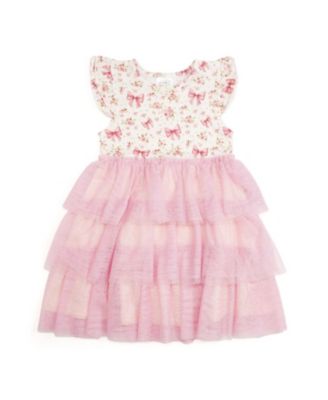 Girls' Ditsy Floral Short Sleeve Tutu Dress - Little Kid, Big Kid