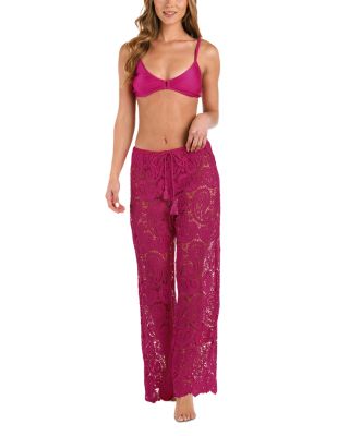 Geraldine Paisley Crochet Cover-Up Pants