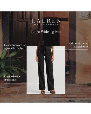 Linen Wide-Leg Pants, Regular & Petite
