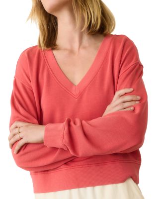 Lightweight Terry V Neck Sweatshirt