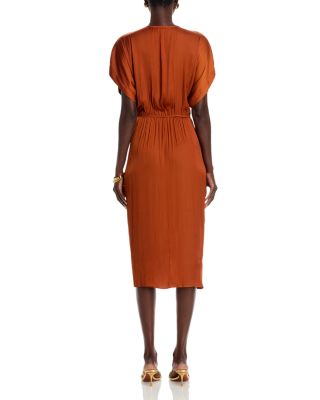 Aimee Ruched Midi Dress