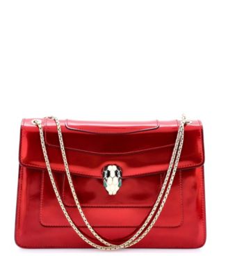 Pre-Owned Bvlgari - Medium Serpenti Forever Shoulder Bag Metallic Leather