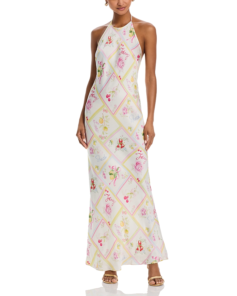 Shop Loveshackfancy Brynthe Floral Halterneck Maxi Dress