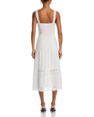 Judalon Lace Button Front Midi Dress