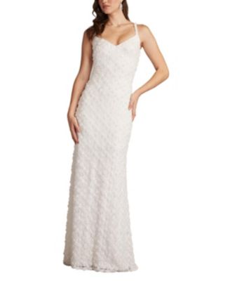 Erma 3D Floral Spaghetti Strap Gown