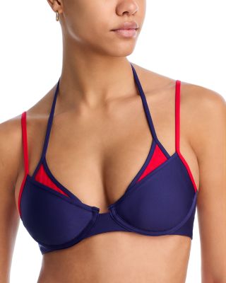 AQUA - Layered Look Bikini Top - Exclusive