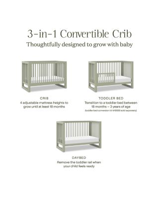 Nantucket 3-in-1 Convertible Crib with Toddler Bed Conversion Kit