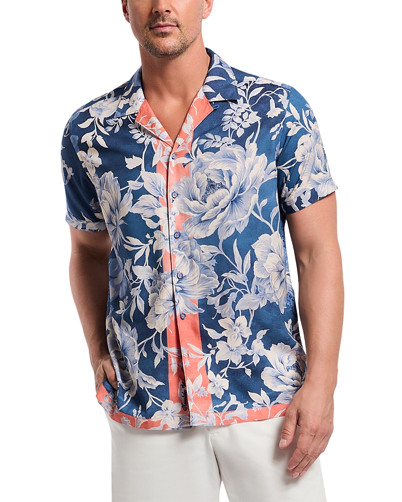 Robert Graham Malta Classic Fit Button Down Camp Shirt In Blue