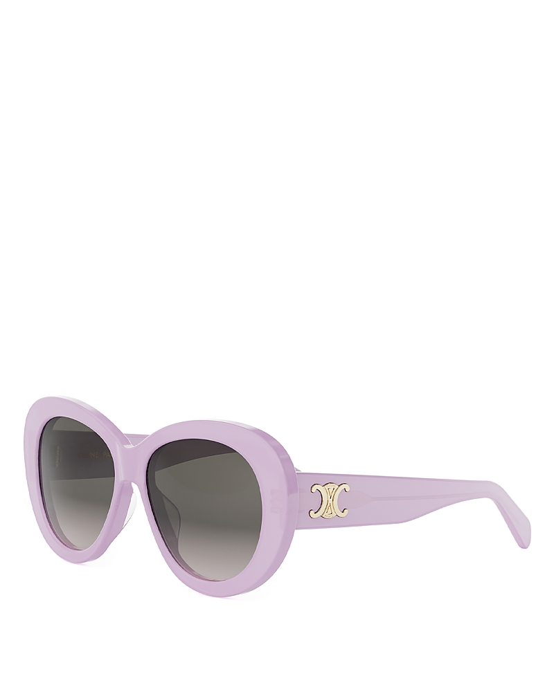 Celine Triomphe Logo Oval Acetate Sunglasses